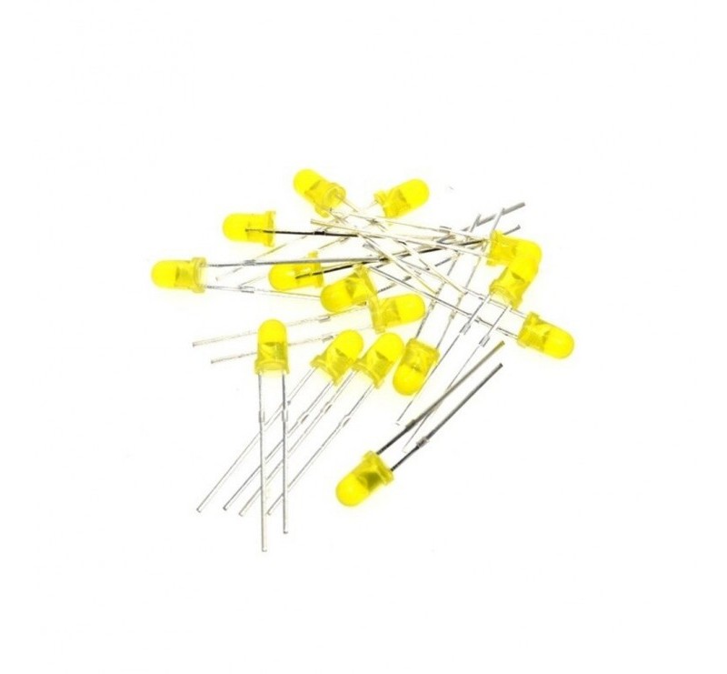 LED زرد 3mm برند SUN EVER بسته 1000 عددی