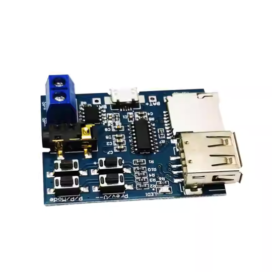 ماژول پخش MP3 دارای آمپلی فایر داخلی 2 وات با پشتیبانی از MICRO SD و USB