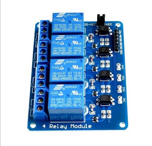 ماژول رله 5 ولت 4 کاناله