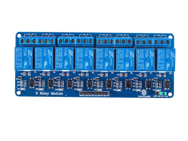 ماژول رله 5 ولت 8 کاناله