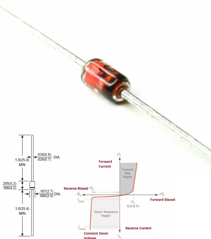 دیود زنر 12 ولت 1 وات 1N4742A