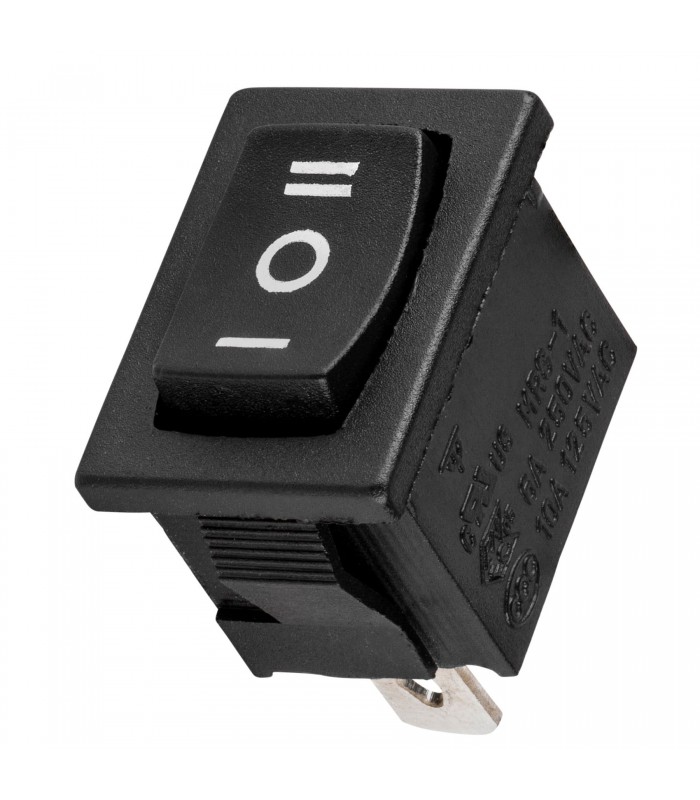 کلید بچه راکر مشکی 2 پایه دو حالته 6 آمپر