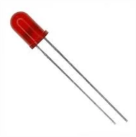 LED  RED 3mm  قرمز شیشه ای پایه بلند