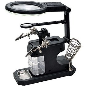 گیره مونتاژ ذره بین دار و چراغ دار TE-803 به همراه کشو