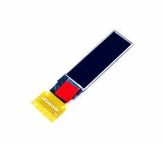 نمایشگر OLED تک رنگ سفید 0.69 اینچ دارای ارتباط IIC و چیپ درایور SSD1306 با کابل فلت 14 پین