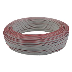 سیم برق افشان 2 در 0.75 آلومینومی LXO سفید/قرمز( بر حسب متر)