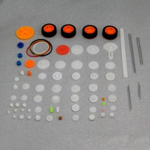 کیت چرخ دنده و تایر پلاستیکی و ... بسته 78 عددی
