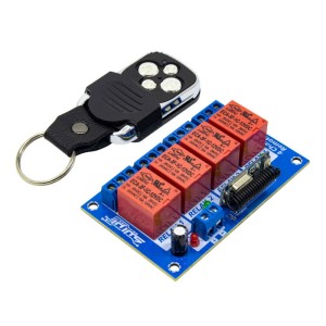 فرستنده گیرنده چهار کانال صنعتی 433MHZ رادیویی با ریموت کد لرن