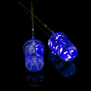 ال ای دی 5mm آبی شیشه ای پایه کوتاه بسته 1000 عددی