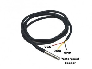 سنسور دما ضد آب DS18B20 پراب استیل ضد زنگ