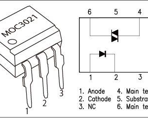 تراشه اپتوکوپلر MOC3021  پکیج DIP
