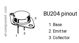 BU204 ORIGINAL یک ترانزیستور NPN قدرت با ولتاژ 1300 ولت و جریان 2.5 آمپر