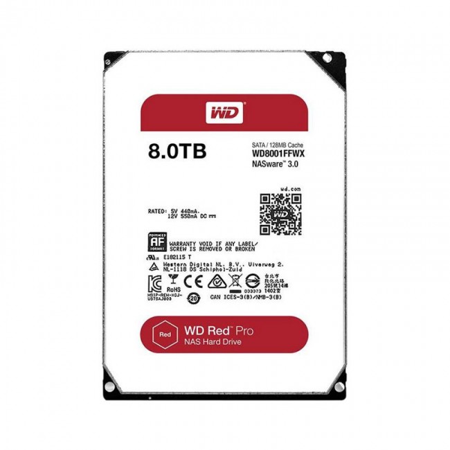 هارد دیسک اینترنال وسترن دیجیتال سری قرمز Red Pro ظرفیت ۸ ترابایت