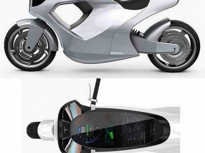 طرحی مفهومی از موتور سیکلت خودران کمپانی تسلا.
