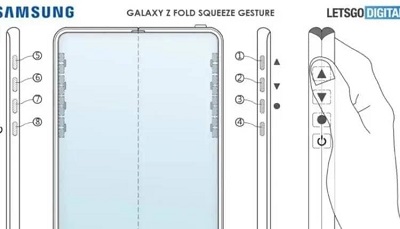 پتنت دستگاه بدون دکمه فیزیکی سامسونگ معروف یه ژست فشار Galaxy Z Fold  خبر ساز شد