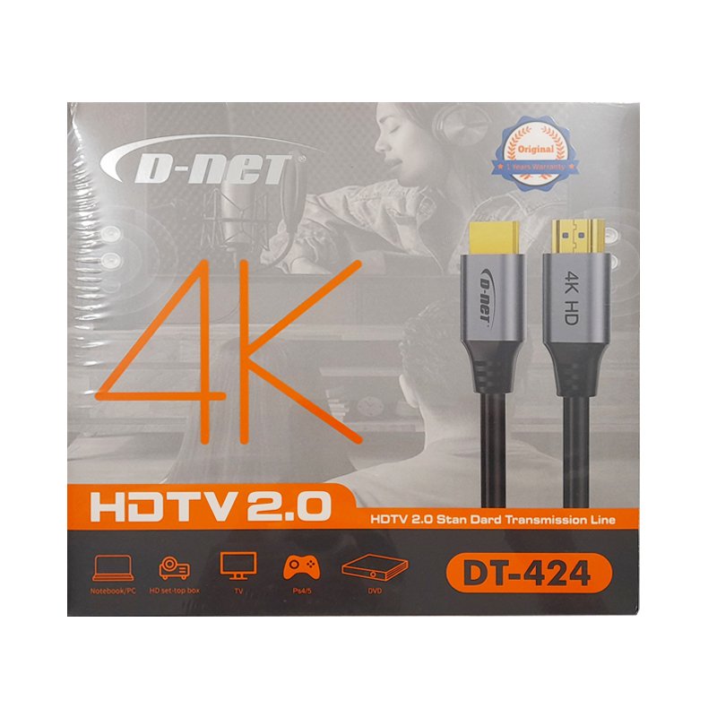 کابل HDMI دی نت V2.0-4K مدل DT-424 طول 10 متر
