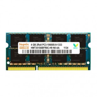 رم لپ تاپ هاینیکس مدل  PC3 10600MHz باس 1333 ظرفیت 4 گیگابایت