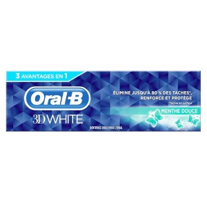 قیمت خمیر دندان اورال بی Oral – B مدل تری دی وایت SOFT MINT حجم 75 میل