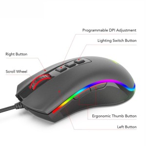 Mouse Gaming Redragon M711