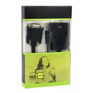مبدل VGA به HDMI همراه با آداپتور مدل HDCP