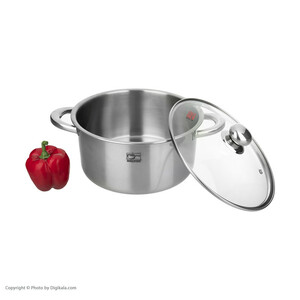 قابلمه پارس استیل مدل کف سه لایه کد 240 سایز 24
