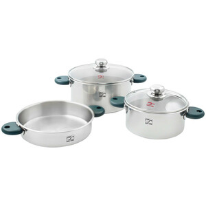 سرویس پخت و پز 5 پارچه پارس استیل مدل رایکا سه لایه