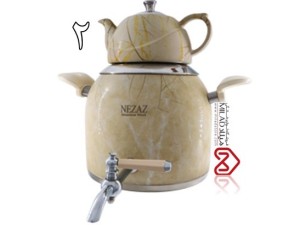 کتری و قوری  تمام استیل طرح ترک (مدل 3022) ـ برند نزاز