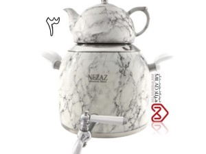 کتری و قوری  تمام استیل طرح ترک (مدل 3022) ـ برند نزاز