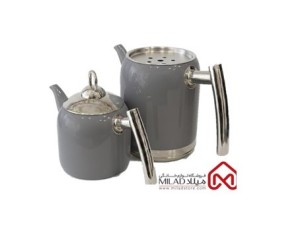 کتری و قوری تمام استیل استوانه ای (مدل 5016) ـ برند نزاز