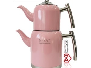 کتری و قوری تمام استیل استوانه ای (مدل 5016) ـ برند نزاز