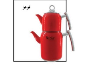 کتری و قوری تمام استیل استوانه ای (مدل 5016) ـ برند نزاز