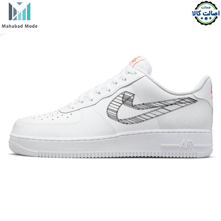 کفش نایک ایرفورس وان مدل Nike Air Force 1 Low 3D Swoosh DR0149-100 سایز 44/5
