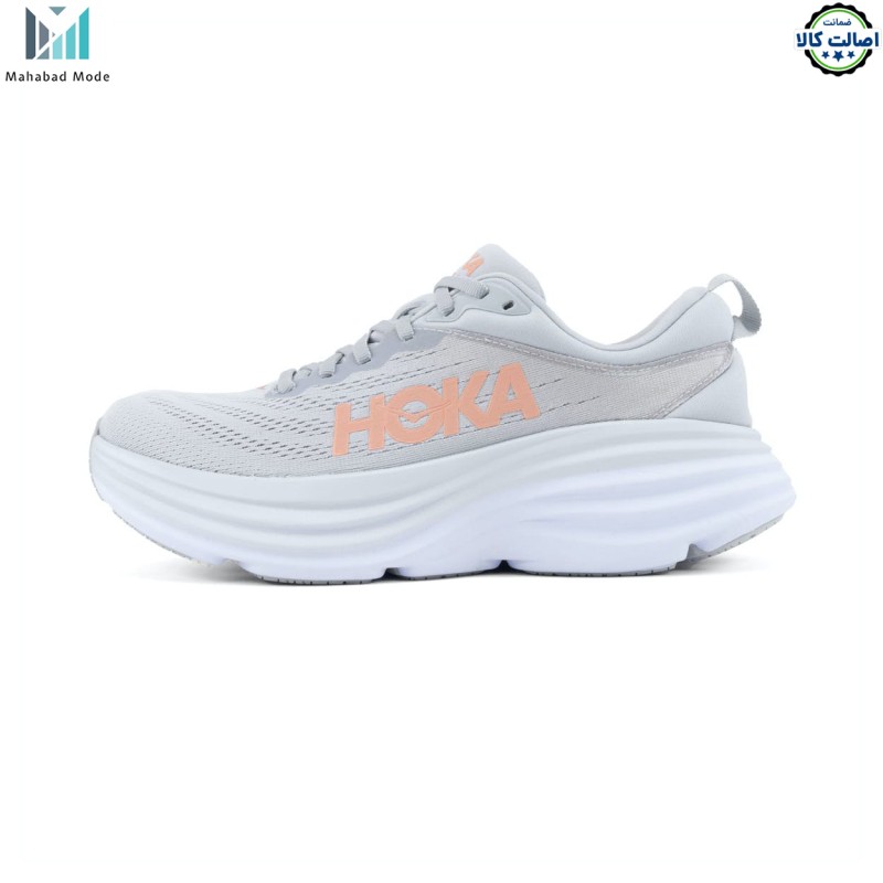 کفش هوکا باندی 8 طوسی مدل HOKA Bondi 8 1127952 HMLR سایز 42، 40