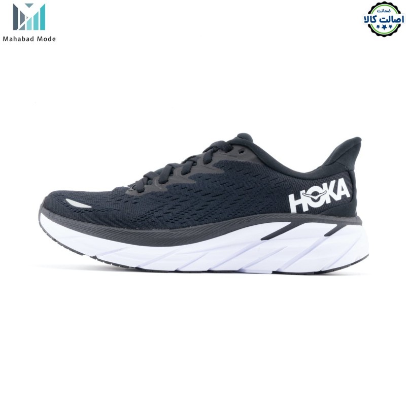 کفش هوکا کلیفتون 8 مشکی سفید مدل HOKA ONE ONE CLIFTON 8 1119394 BWHT سایز 40