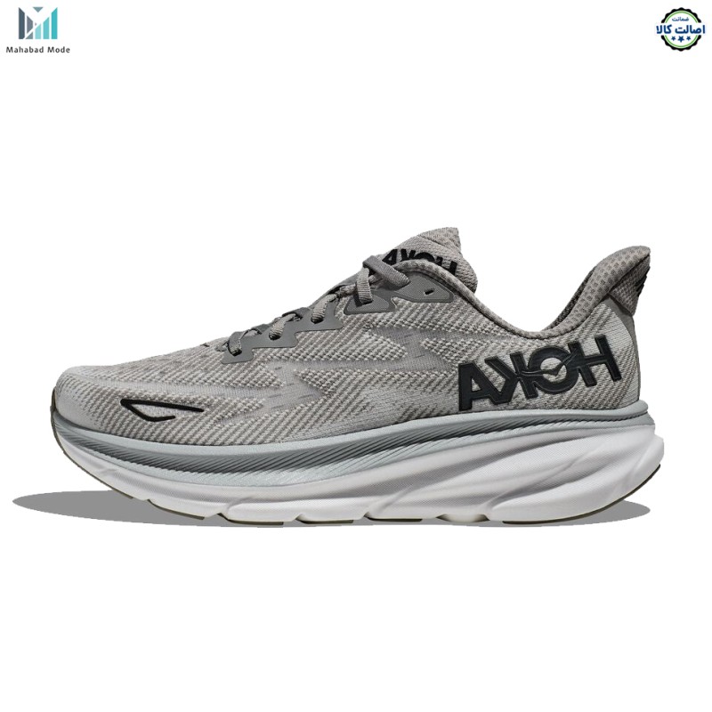 کفش هوکا کلیفتون 9 طوسی مدل HOKA Clifton 9 WIDE - 1132210-HMBC سایز 40