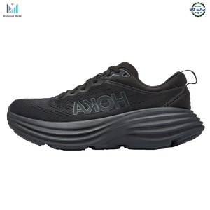 کفش هوکا باندی 8 مشکی مدل Hoka Bondi 8 wide 1127954 BBLC سایز 40