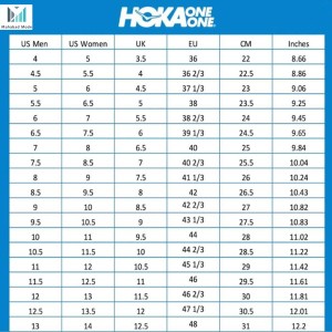 سایز بندی کفش هوکا