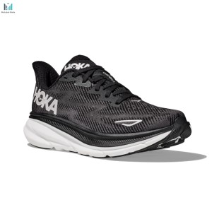 معرفی کفش هوکا کلیفتون 9 واید مشکی سفید مدل Hoka One One Clifton 9 1132211BWHT Wide (D)