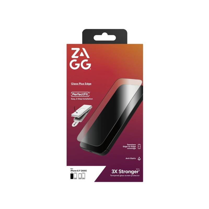 محافظ صفحه نمایش شفاف زگ مدل Plus Edge مناسب برای آیفون 17 نرمال (آسان نصب)