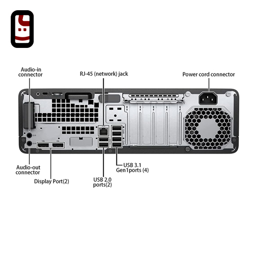 مینی کیس اچ پی مدل HP G5 600-800 i5-9400-9500 16GB DDR4 256GB SSD M2-STOCK