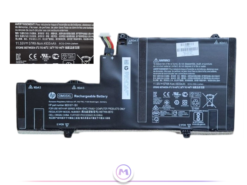 خرید باتری لپ تاپ اچ پی HP EliteBook x360 1030 G2 | OM03XL | گارانتی 4 ماهه