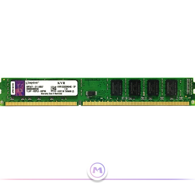 رم 4 گیگ ddr3 کامپیوتر برند کینگستون مدل KVR1333D3N9/4G DDR3 1333MHz