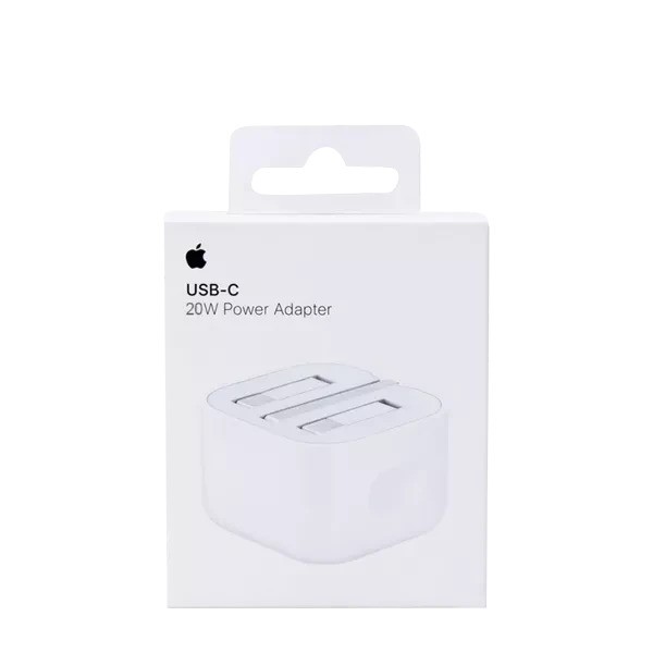 شارژر دیواری اپل مدل 20 وات B/A اصل سه شاخه با پک جدید 2024