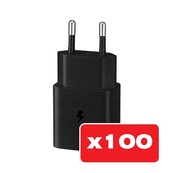 پک 100 عددی شارژر دیواری سامسونگ مدل EP-T1510 توان 15 وات اصلی سوپر فست شارژ