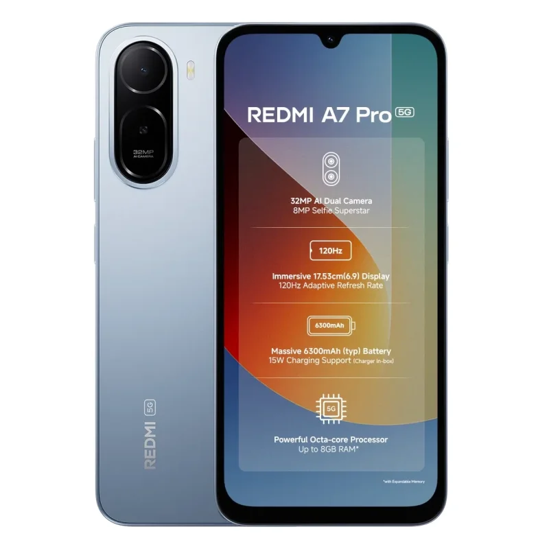 گوشی موبایل شیائومی مدل Redmi A7 Pro 5G ظرفیت 128 گیگابایت رم 4 گیگابایت