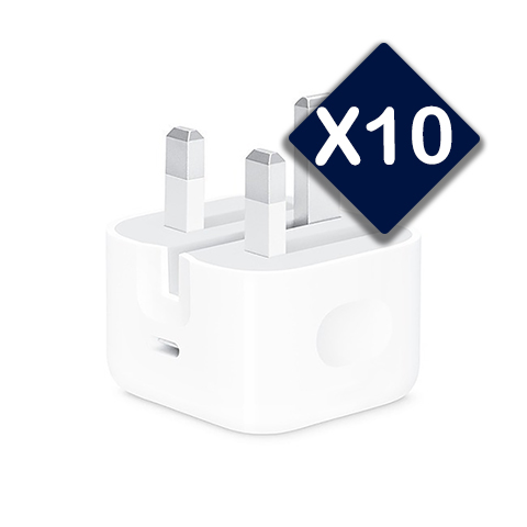 پک 10 عددی شارژر دیواری اپل اورجینال مدل 20 وات B/A