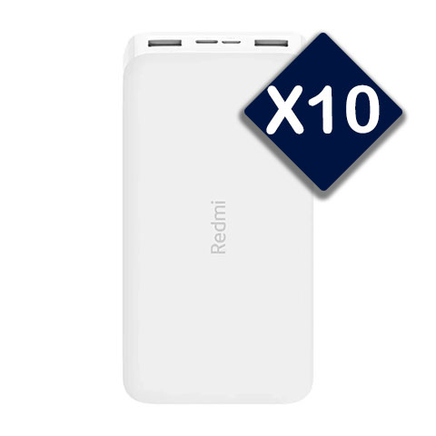 پک 10 عددی پاوربانک شیائومی مدل Redmi  ظرفیت 20000 میلی آمپرساعت