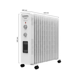 شوفاژ برقی ۱۵ پره ایوولی مدل EVOH-15PTFW توربوفن دار