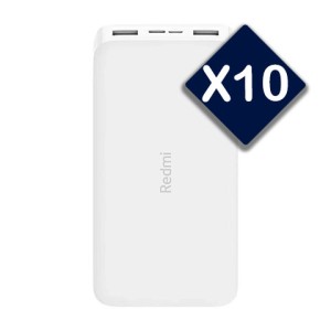 پک 10 عددی پاوربانک شیائومی مدل Redmi  ظرفیت 20000 میلی آمپرساعت