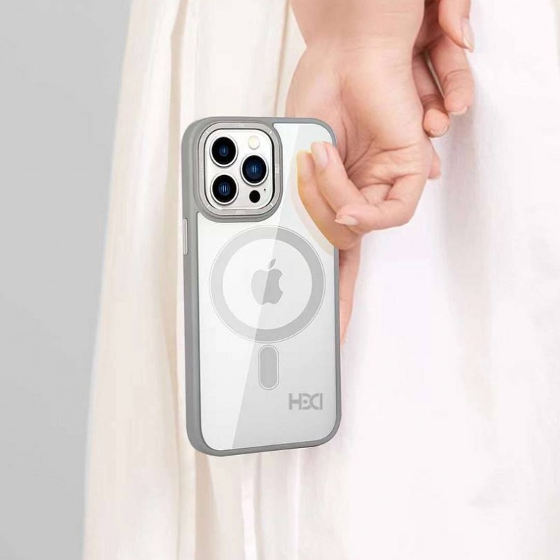 کاور hdd اوریجینال مگسیف دار پشت شفاف مناسب آیفون ۱۳